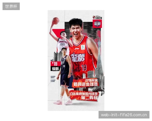 广州队新星中锋徐昕与北京核心周琦携手入选第二阵容，展现内线传承。
